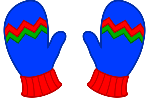 a pair of mittens 